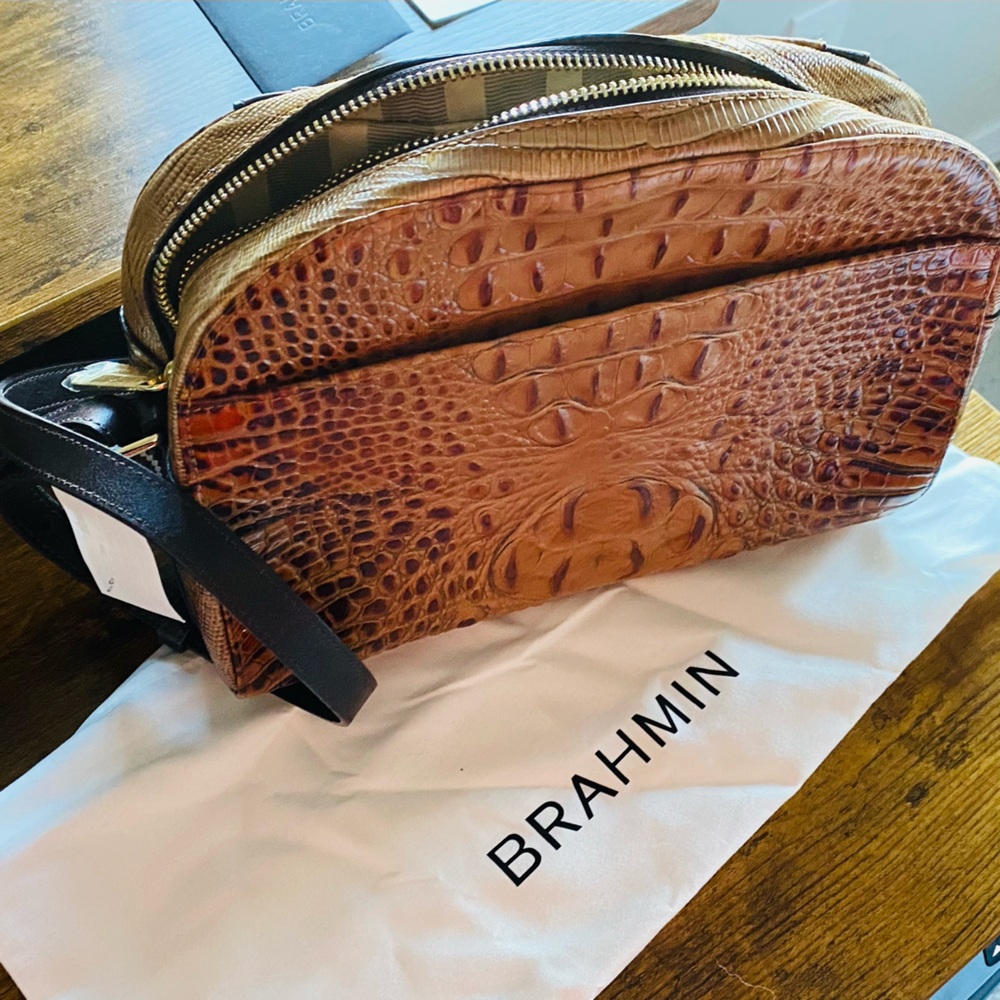 NWT Brahmin Abby Bag Toasted Almond Bengal